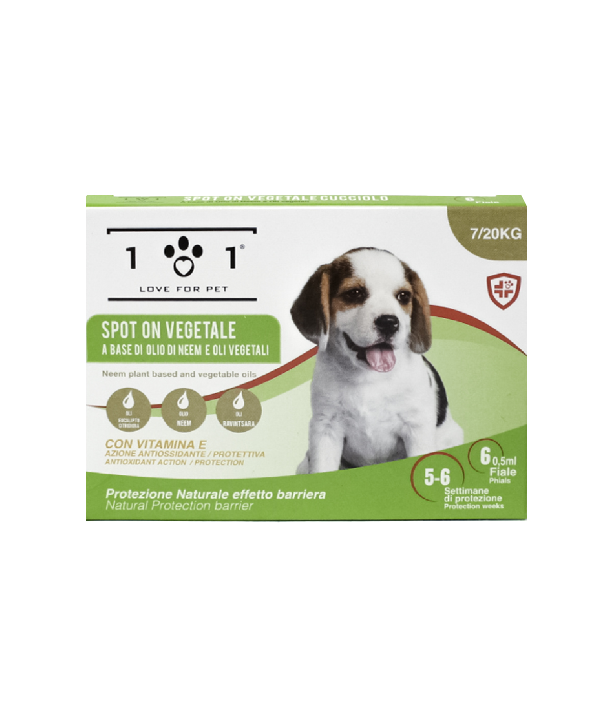 Neem oil spot-on for puppy dogs